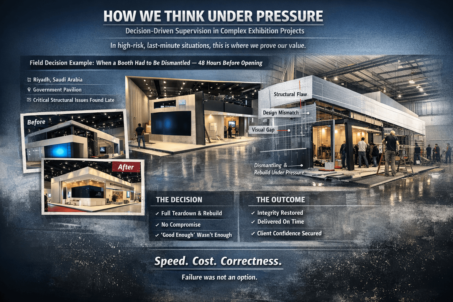 Exhibition redesign under high pressure